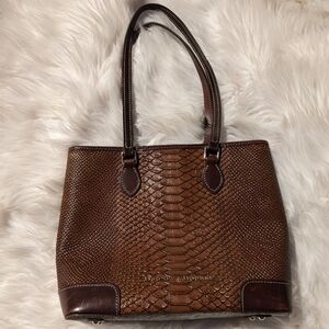 Dooney and Bourke Caledonian Exotic Leather Richmond Tote In Honey
